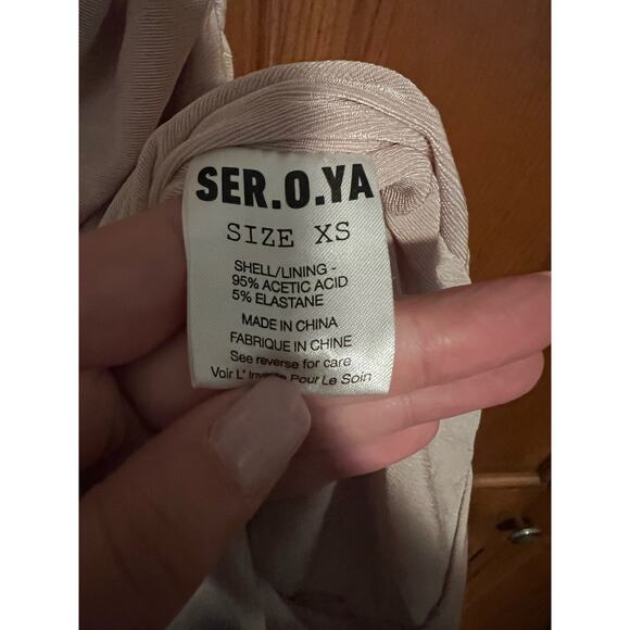 NWT Revolve SER.O.YA Women's Cosette Dress Side Ruched Sleeveless Beige Size XS - Picture 9 of 12